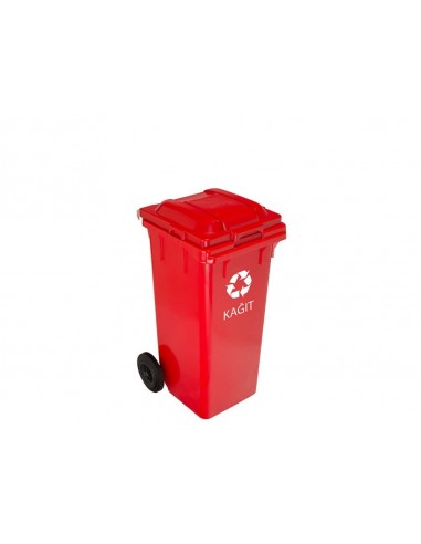 120 L 2-wheels Red Dangereous Waste Containers - ÇK-400K