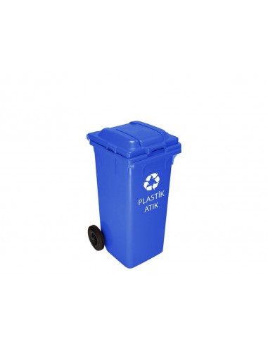 120 L 2-Wheels Blue Paper Waste Container - ÇK-400M