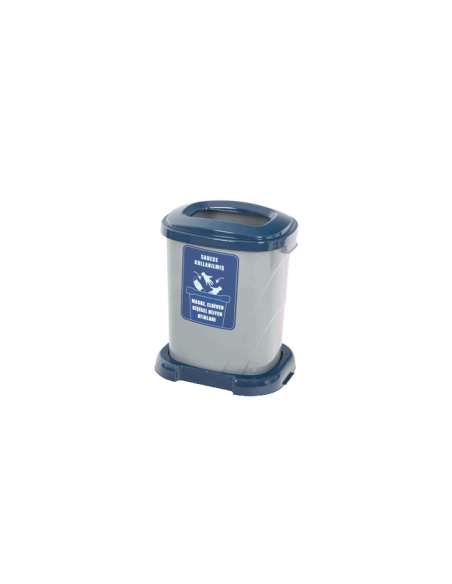 KADAX Poubelle de Recyclage 50L, Conteneur en Polyuréthane Adapté à une  Utilisation Interieure et Exterieure, Grand Bac avec Couvercle (Bleu)
