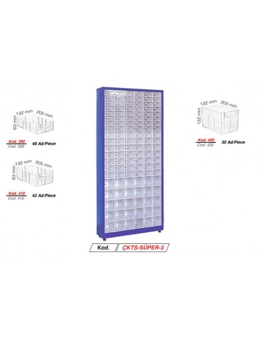 120 Plastic Drawers Boxed Metal Body Stand-CCTs-Super-3